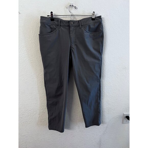 Lululemon grey on the fly Luxtreme pants mens size 33 - Picture 1 of 7